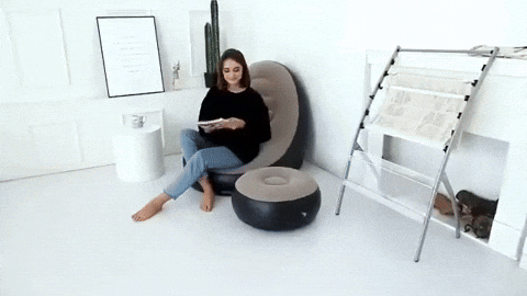 Sofá inflable con almohadilla para pies - Duka